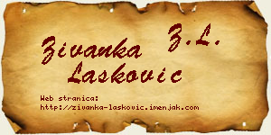 Živanka Lasković vizit kartica